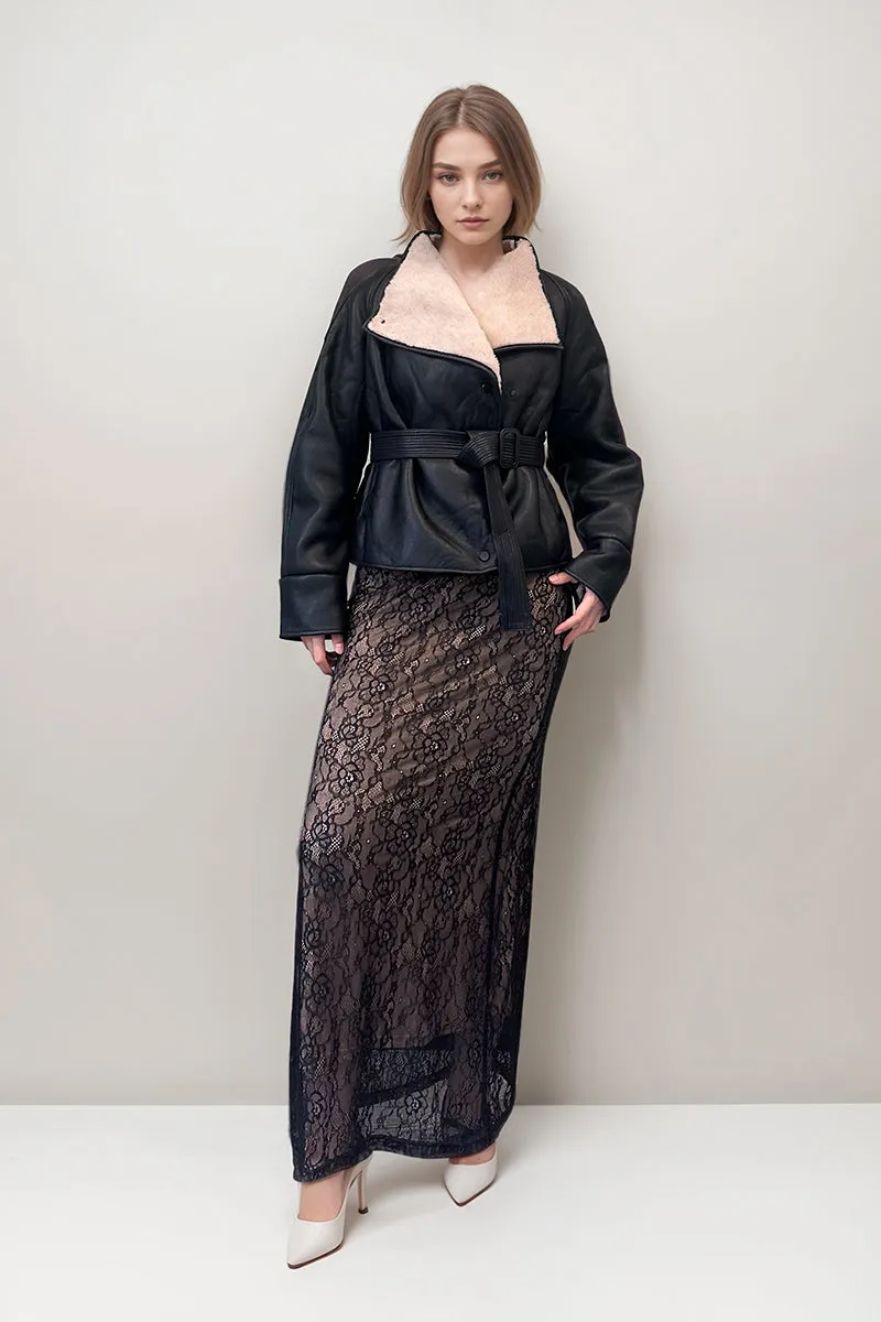 HCT005 Faux Leather Coat Outerwear