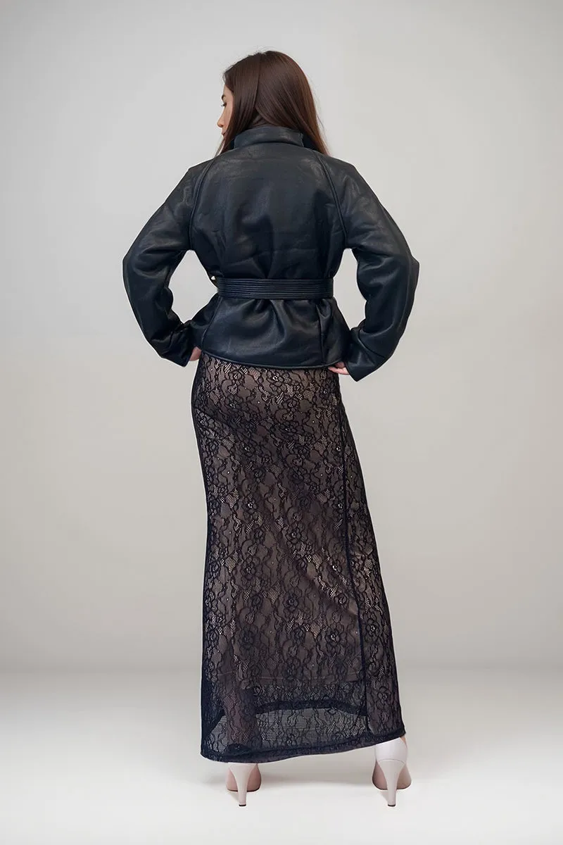 HCT005 Faux Leather Coat Outerwear