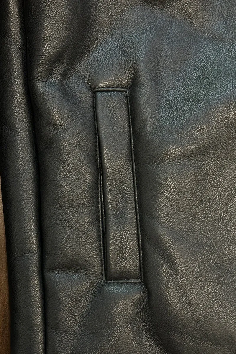 HCT005 Faux Leather Coat Outerwear
