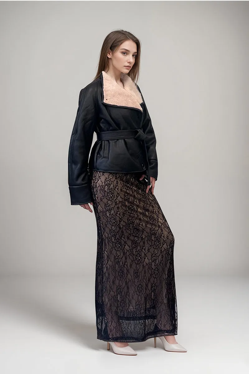 HCT005 Faux Leather Coat Outerwear