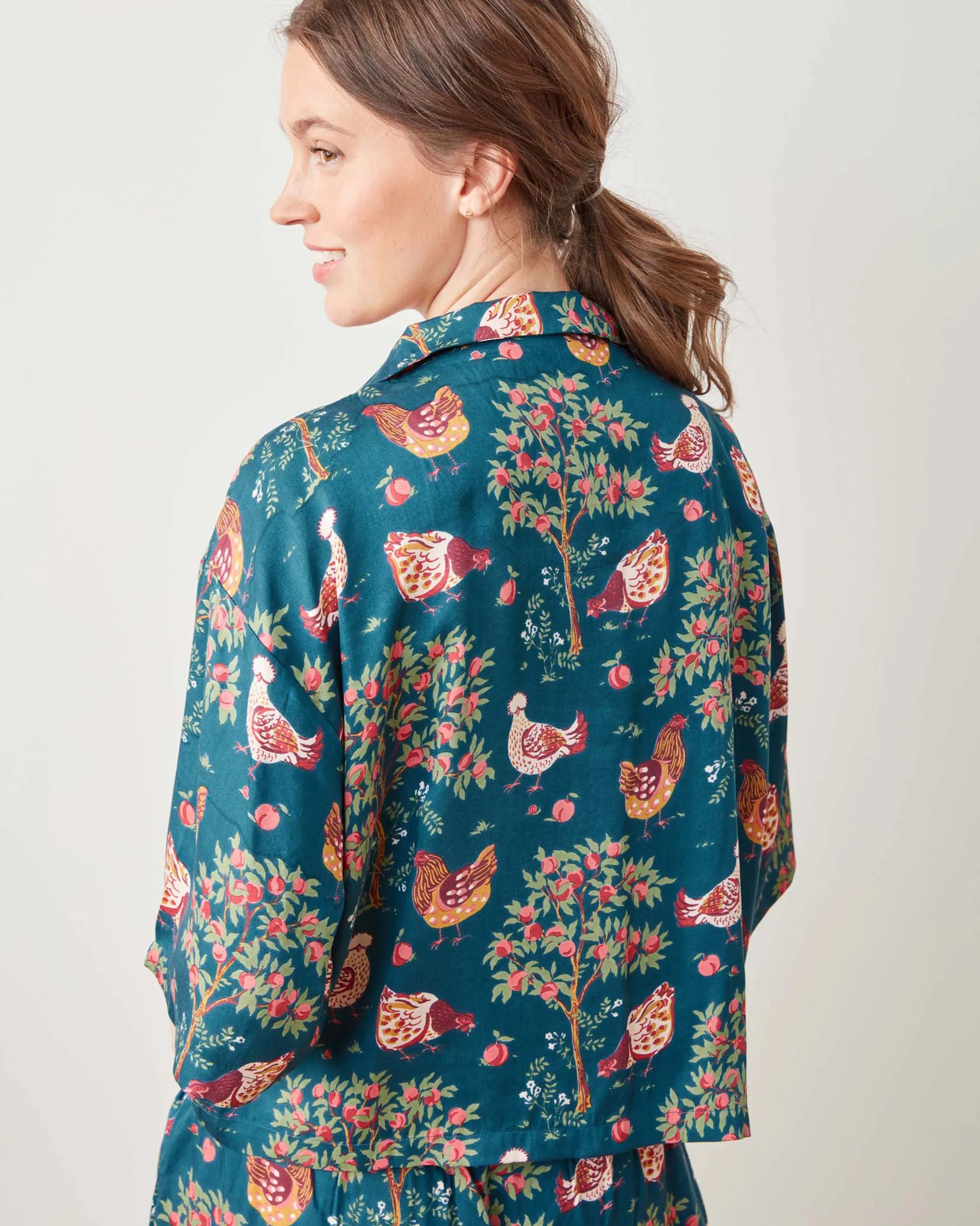 Hen House - Petite Satin Wildest Dream Set - Navy