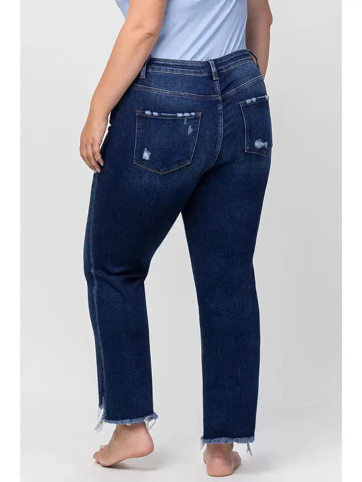 High Rise Ankle Flare Jeans