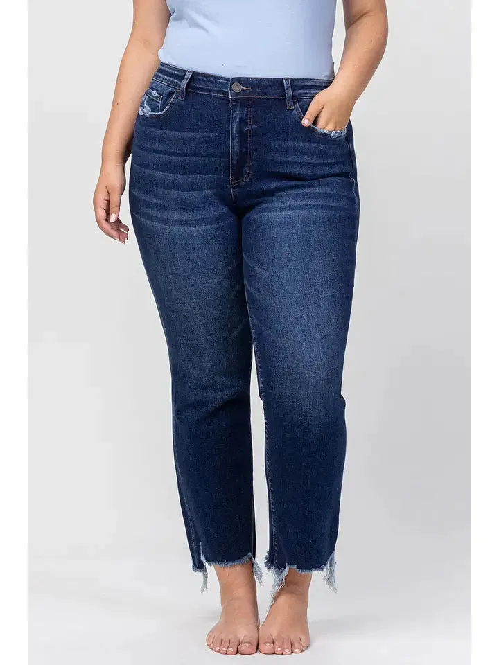 High Rise Ankle Flare Jeans