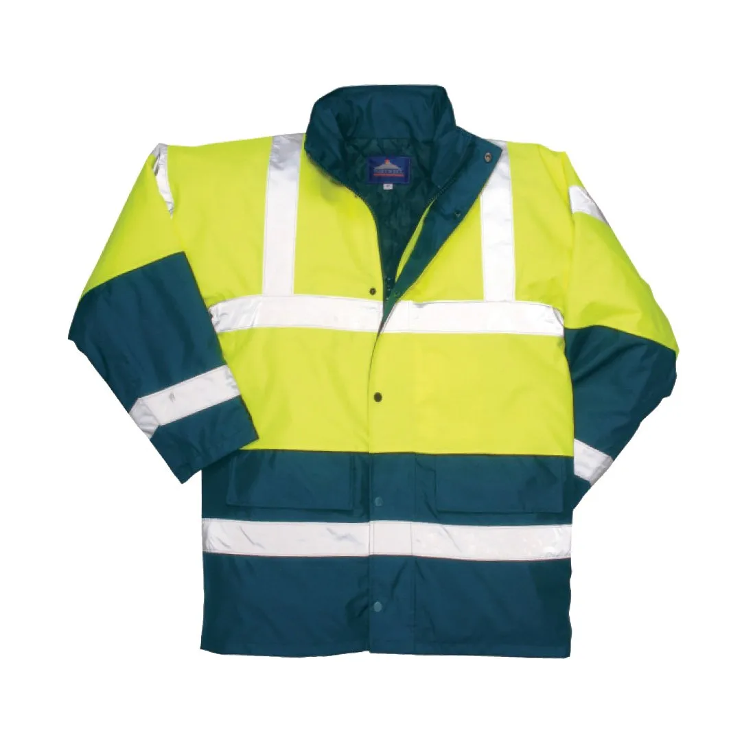 High Visibility - Two Tone Traffic Jacket - Yellow/Royal Blue - 2X