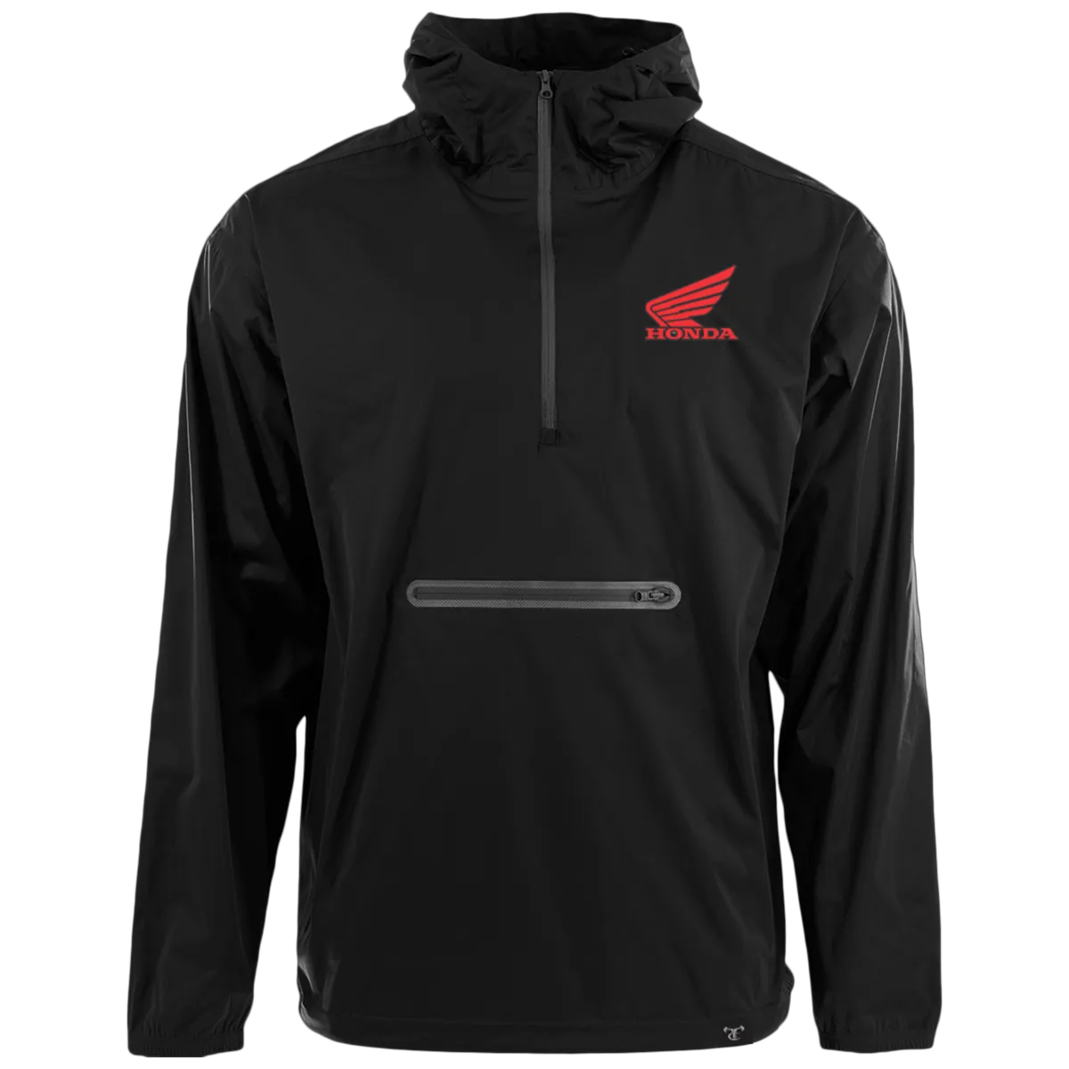 Honda TrueTimber Black Hytek 1/4 Zip Jacket with Red Honda Patch Logo