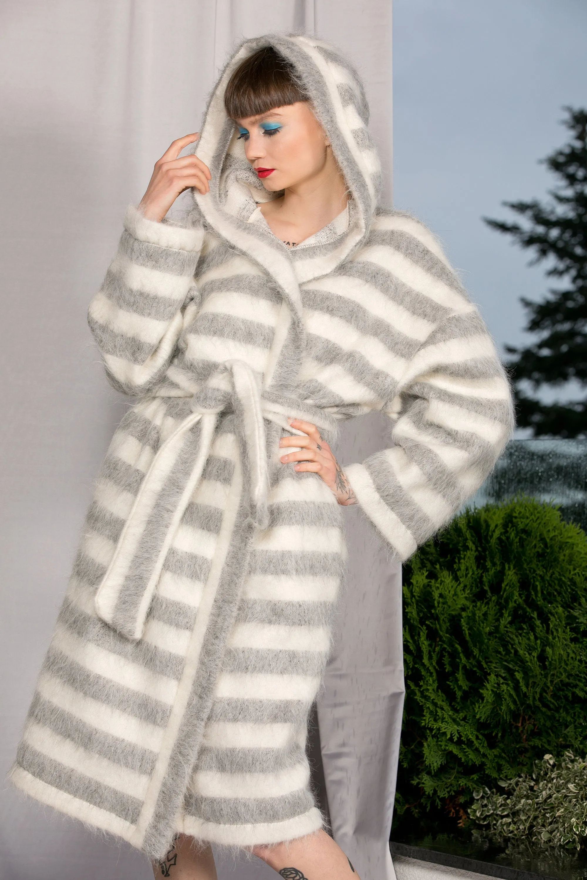 Hooded Wool Cardigan