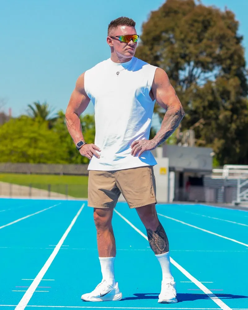 Hybrid Active Shorts - Tan