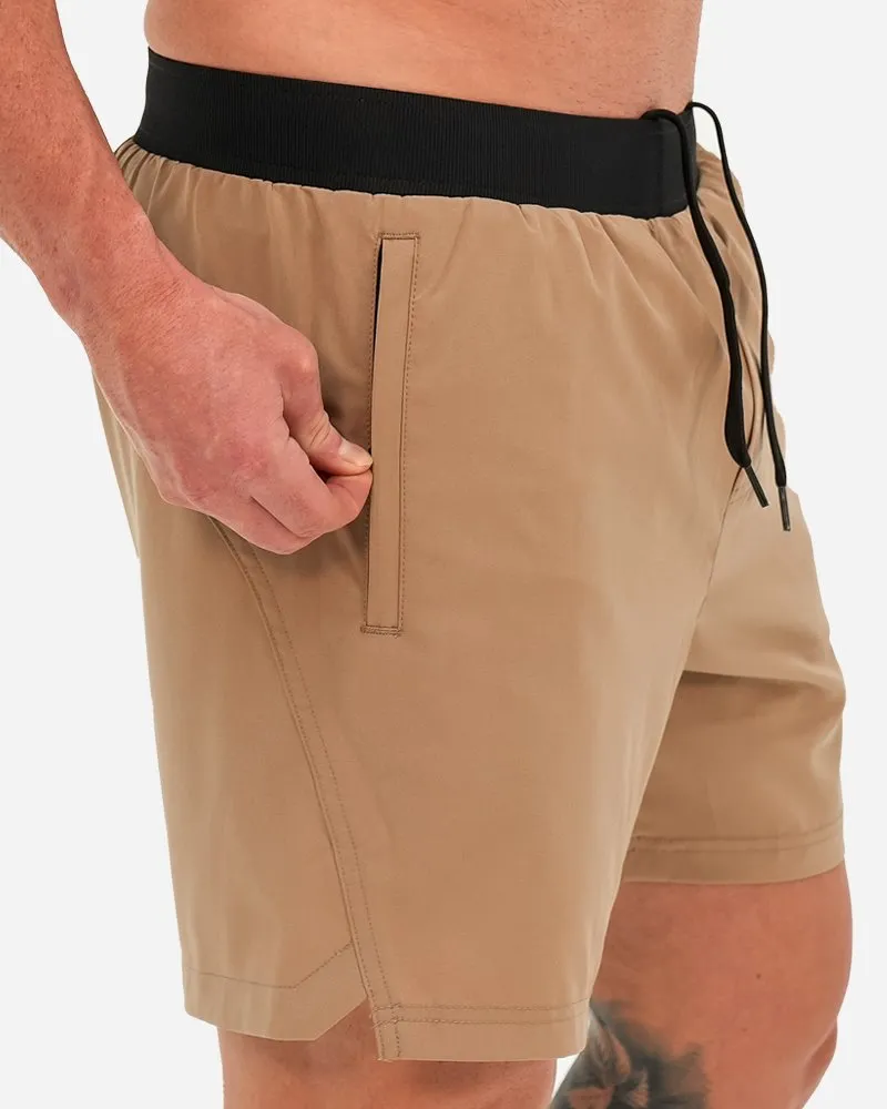 Hybrid Active Shorts - Tan