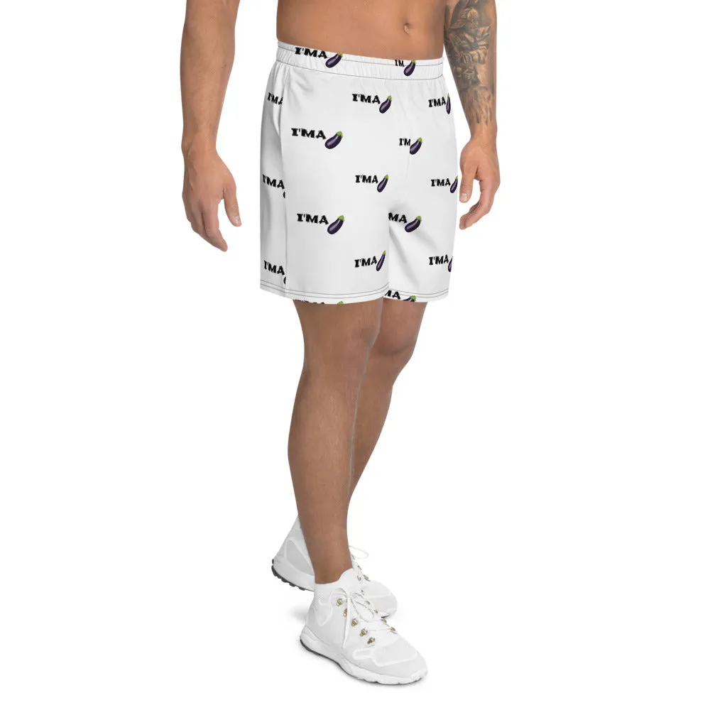 Ima Eggplant Men's Athletic Long Shorts