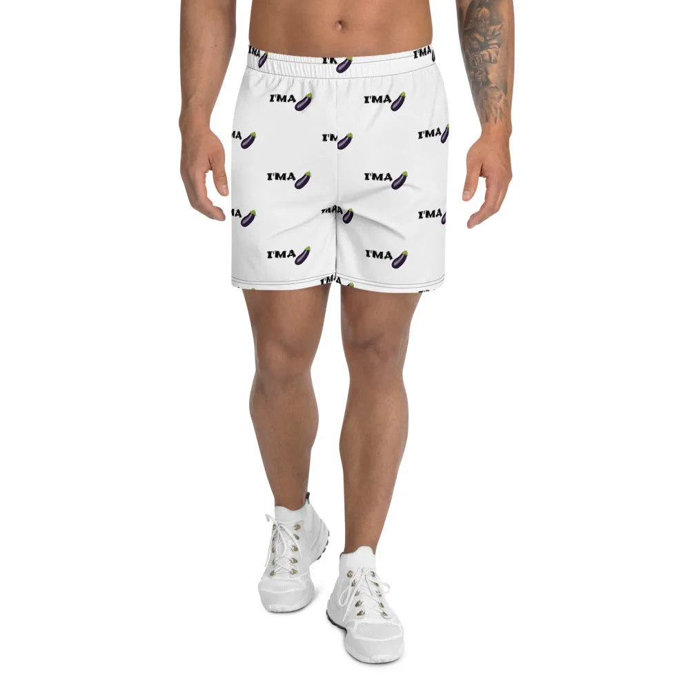 Ima Eggplant Men's Athletic Long Shorts