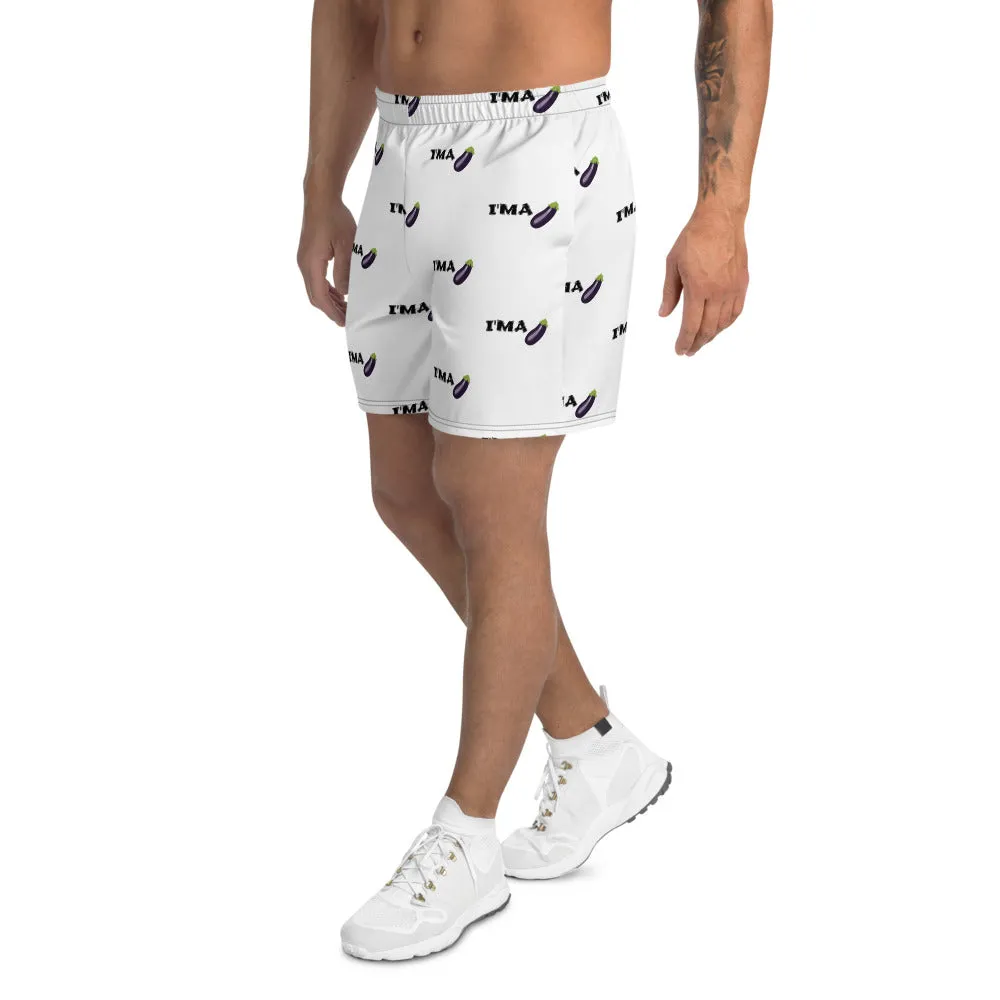 Ima Eggplant Men's Athletic Long Shorts