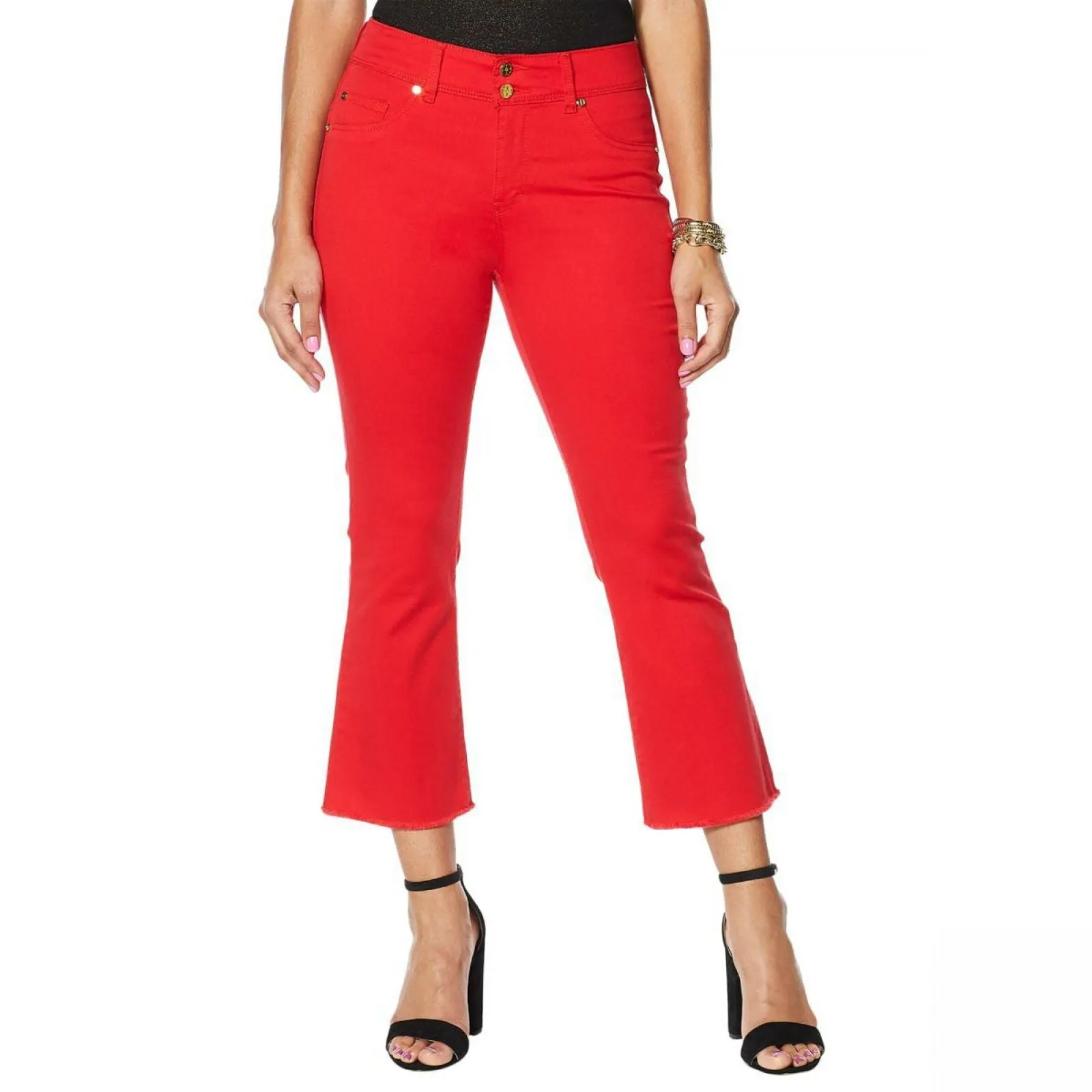 IMAN Women's Petite Global Chic Luxury Resort 360 Slim Crop Jeans