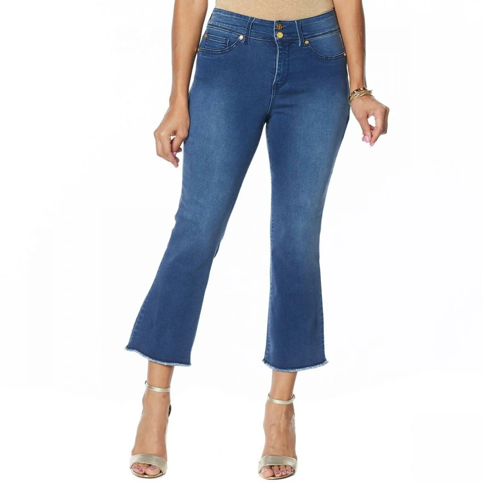 IMAN Women's Petite Global Chic Luxury Resort 360 Slim Crop Jeans