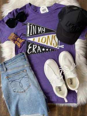 In My Pennant Era Mascot Tee || Purple   Gold Lions