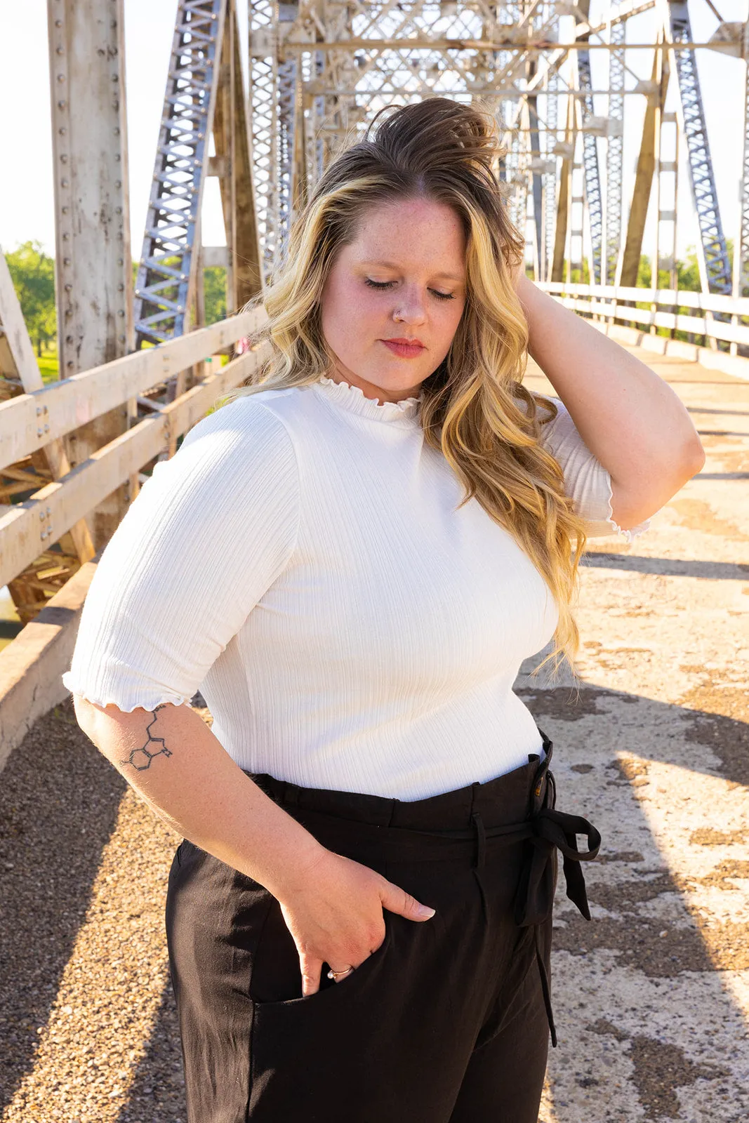 India Mock Neck Top Curvy