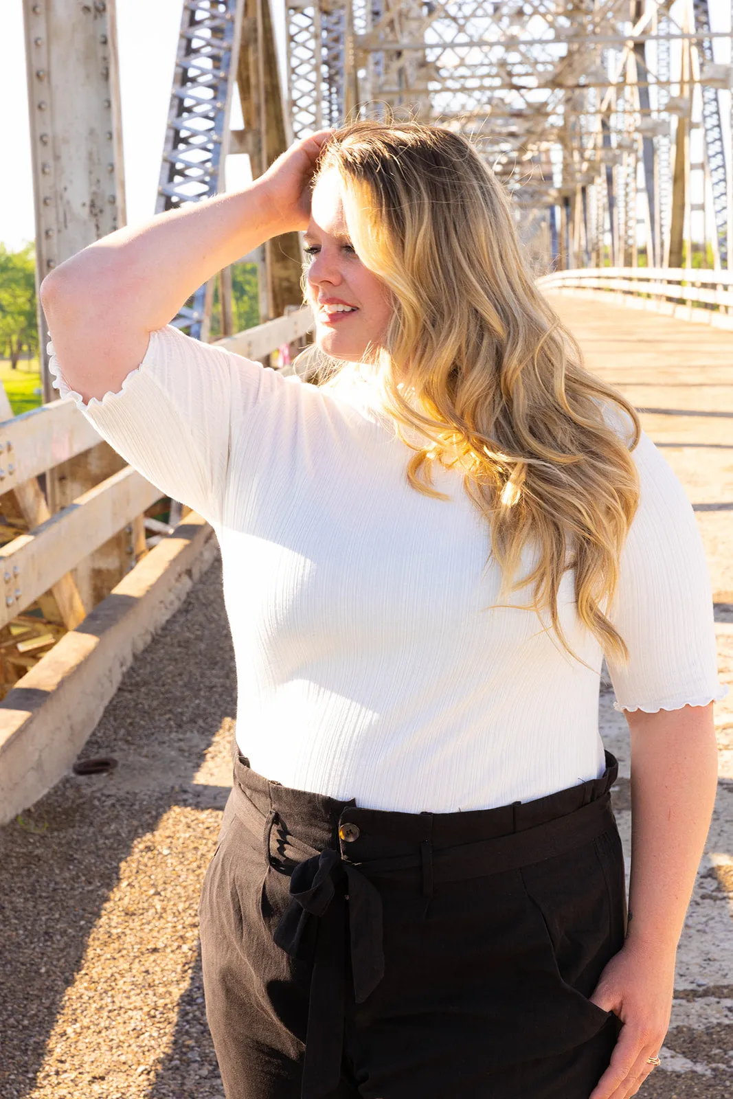 India Mock Neck Top Curvy