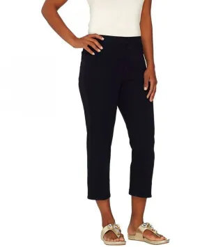 Isaac Mizrahi Live! Petite Pull On 24/7 Stretch Denim Crop Jeans