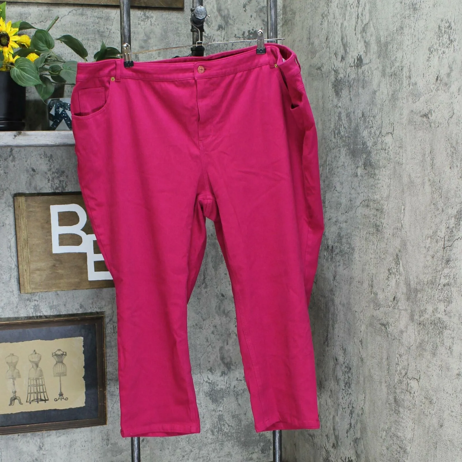 Isaac Mizrahi Live! Plus Size Petite Knit Denim Ankle Jeans
