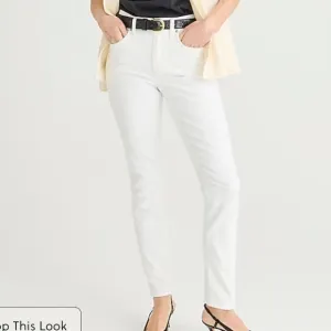 J crew 9&quot; toothpick jean in white wash