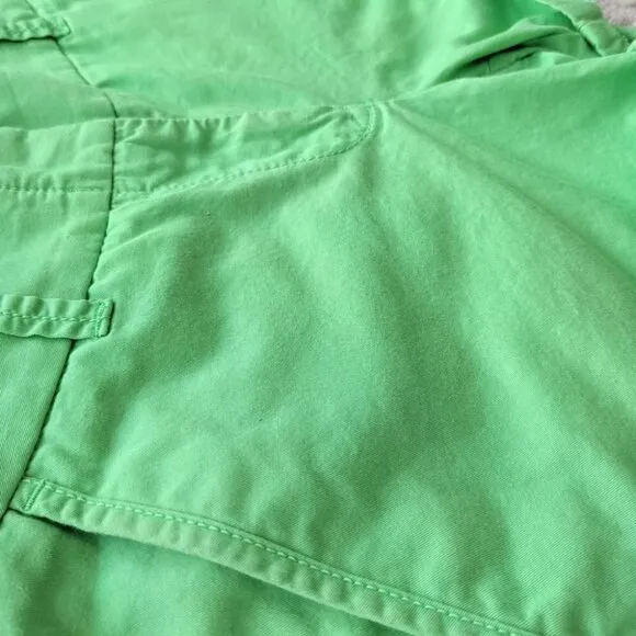 J CREW green cotton chino broke in shorts size 0 @L1