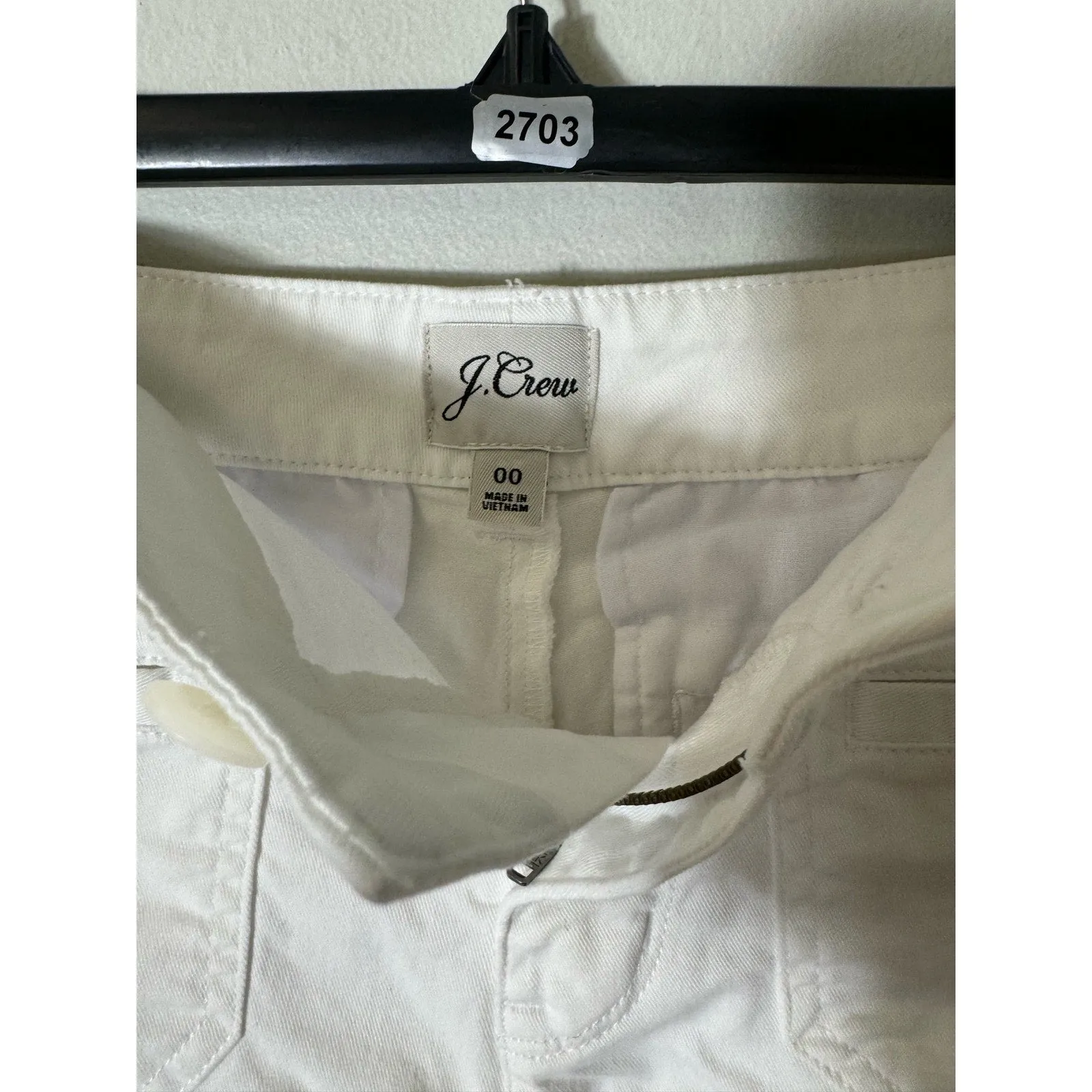 J. Crew White 3" Chino Shorts Sz 00