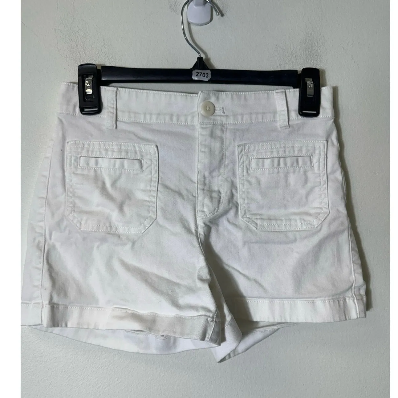J. Crew White 3" Chino Shorts Sz 00
