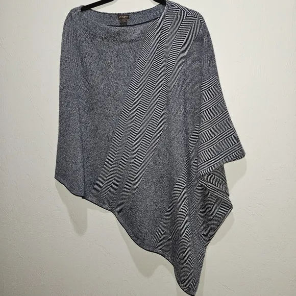 J. McLaughlin Poncho Sweater Wool Cashmere Outerwear Large / One Size Fits Most