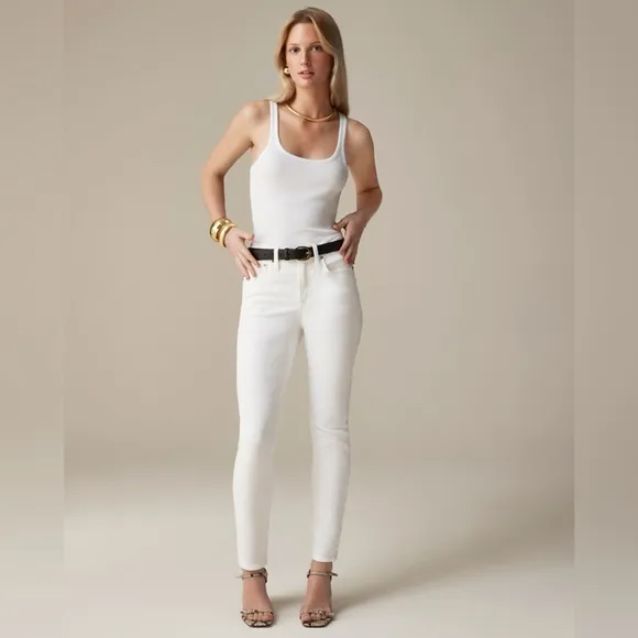J.Crew Women’s 9&quot; toothpick jean in white wash
