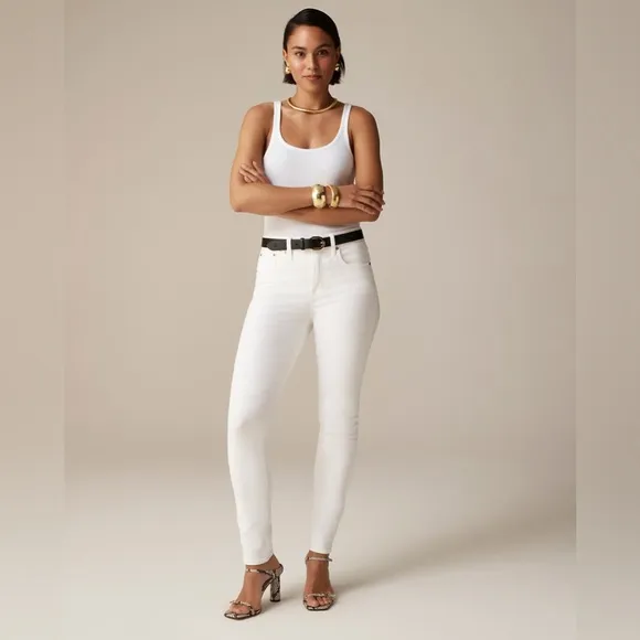 J.Crew Women’s 9&quot; toothpick jean in white wash