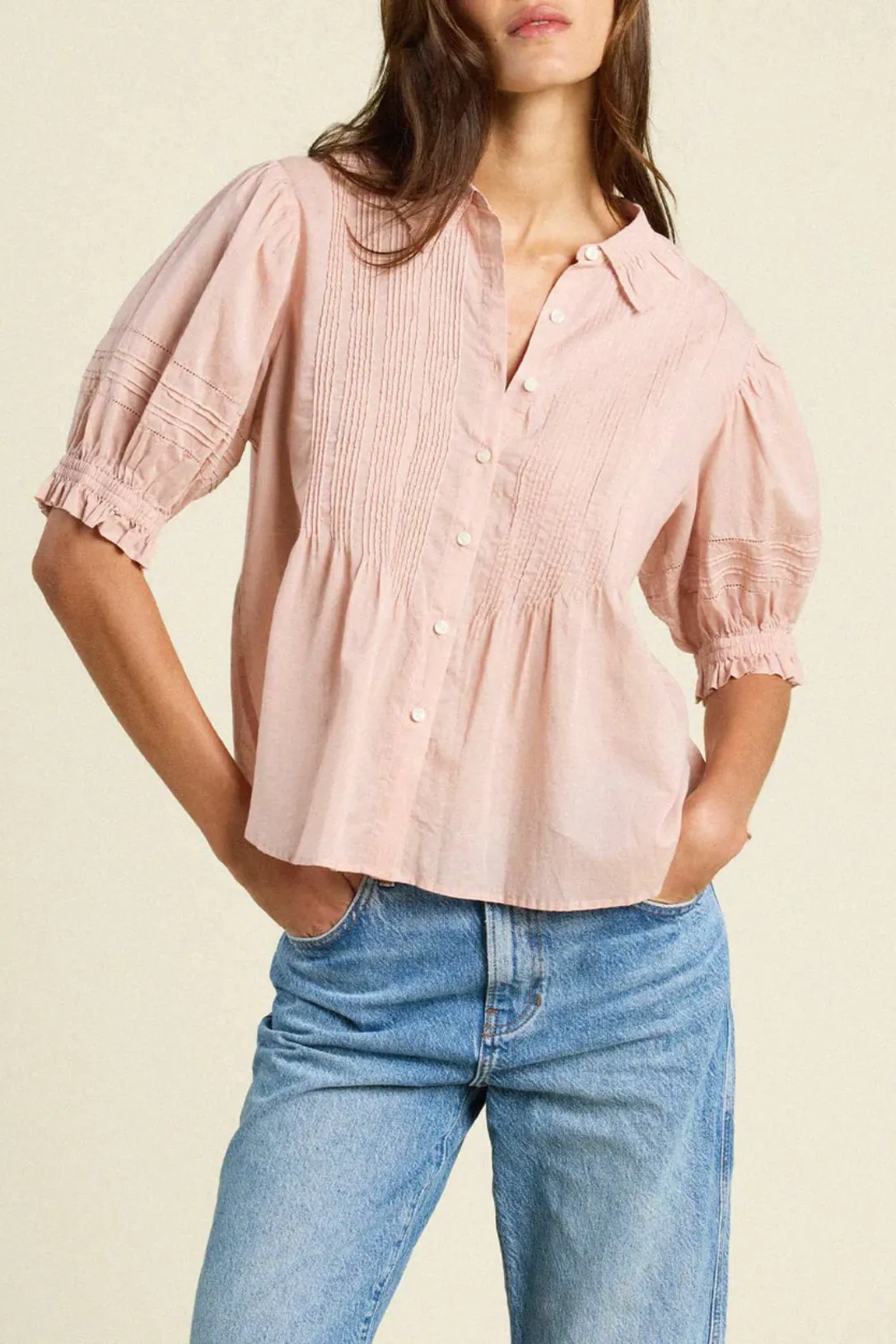 Jess Blouse | Blush Voile