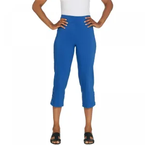 Joan Rivers Petite Plus Size Pull-On Faux Lace Up Hem Cropped Pants
