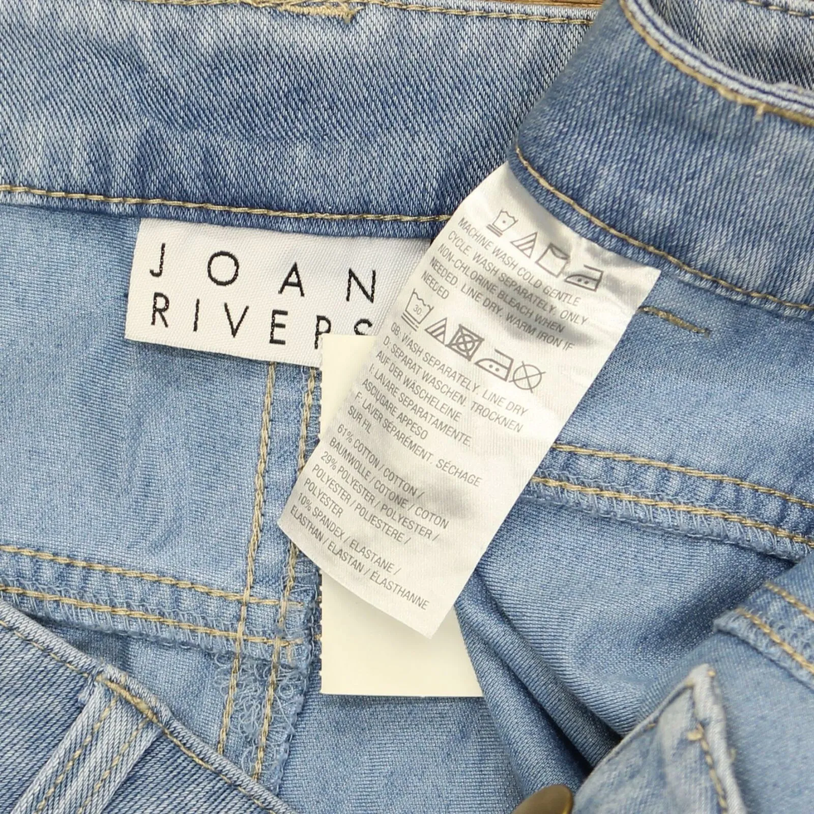 Joan Rivers Petite Stretch Denim Cropped Jeans With Cuffs