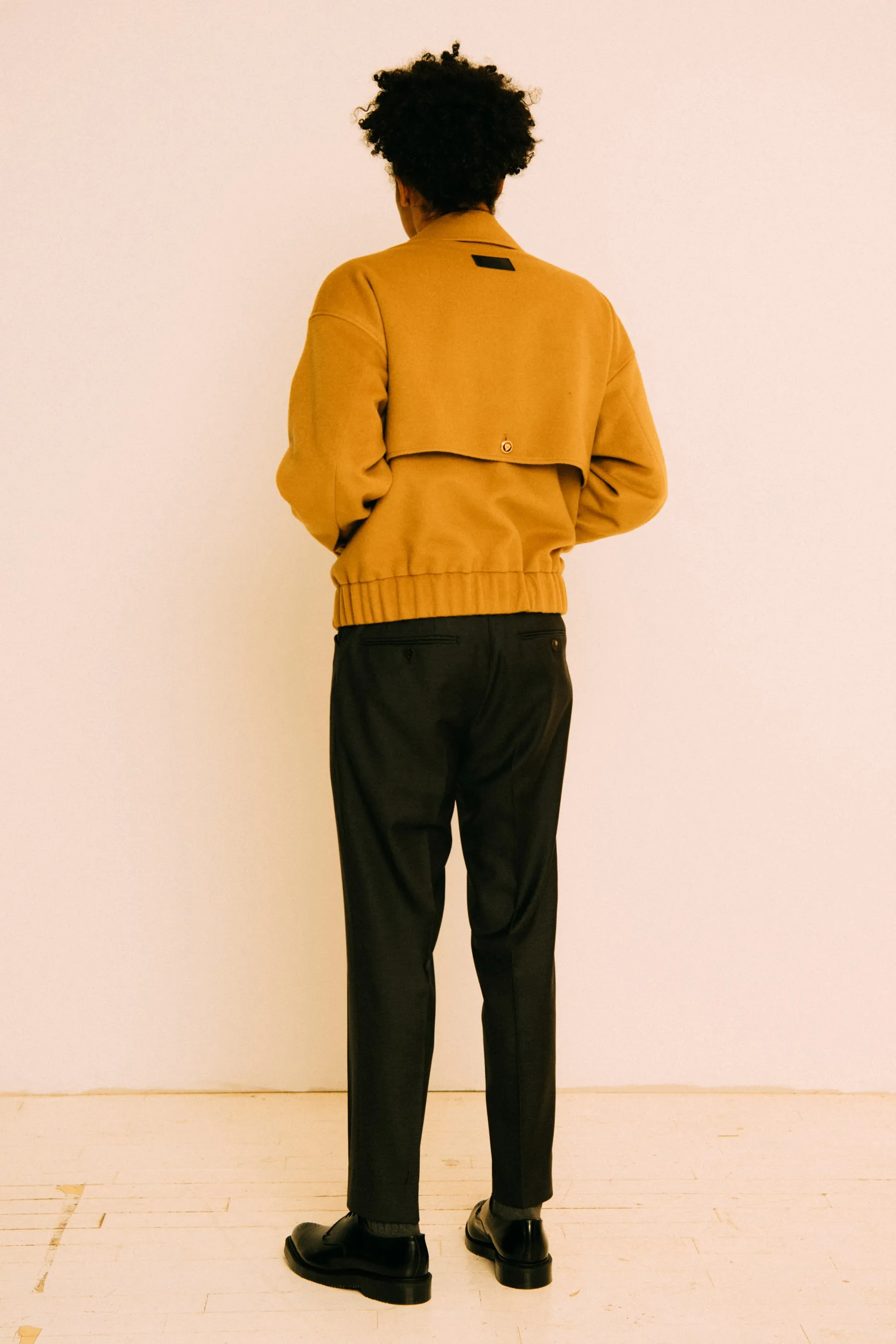 JOHNNIE WOOL CAMEL BLOUSON