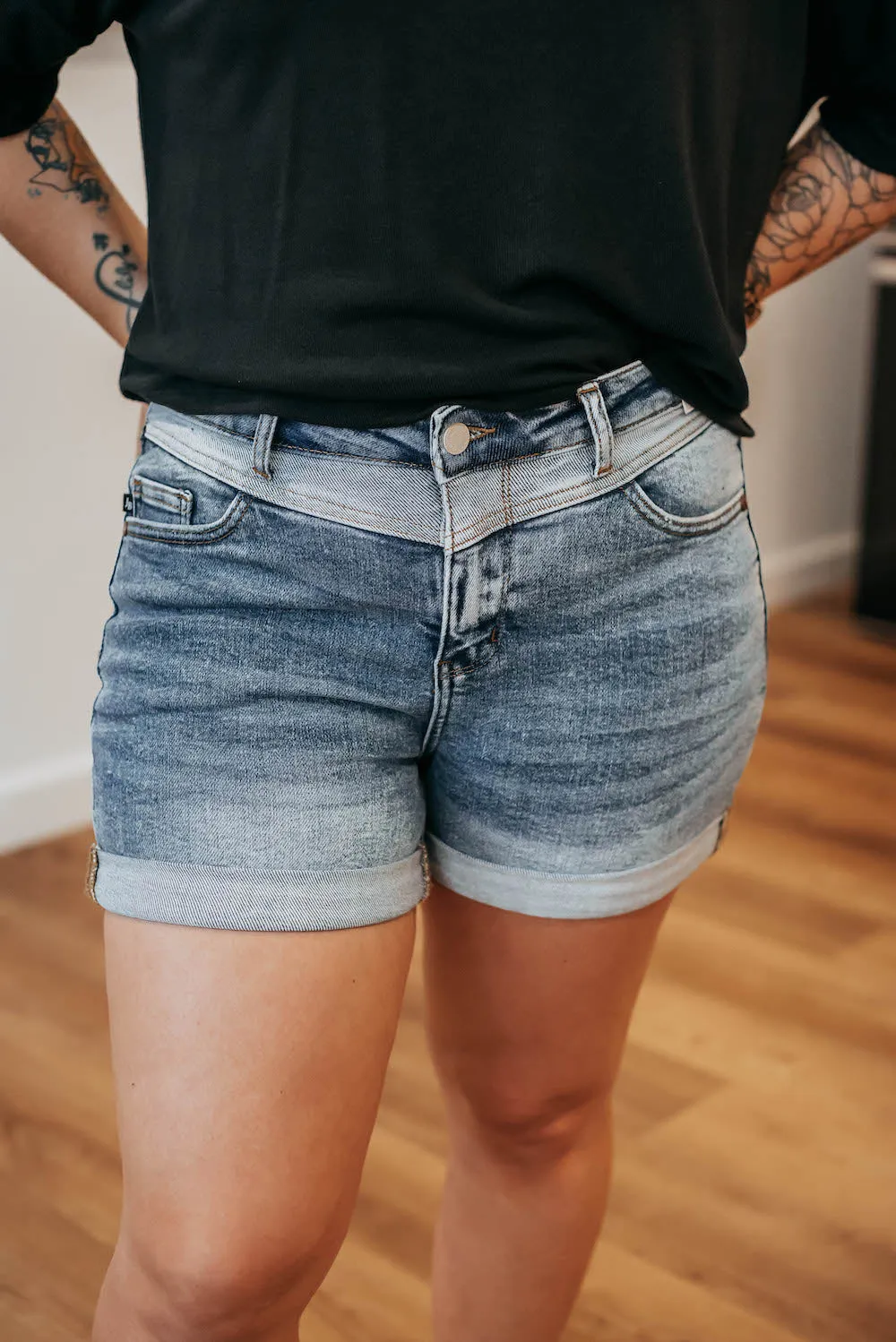 Judy Blue High Rise Front Yoke Shorts *FINAL SALE*