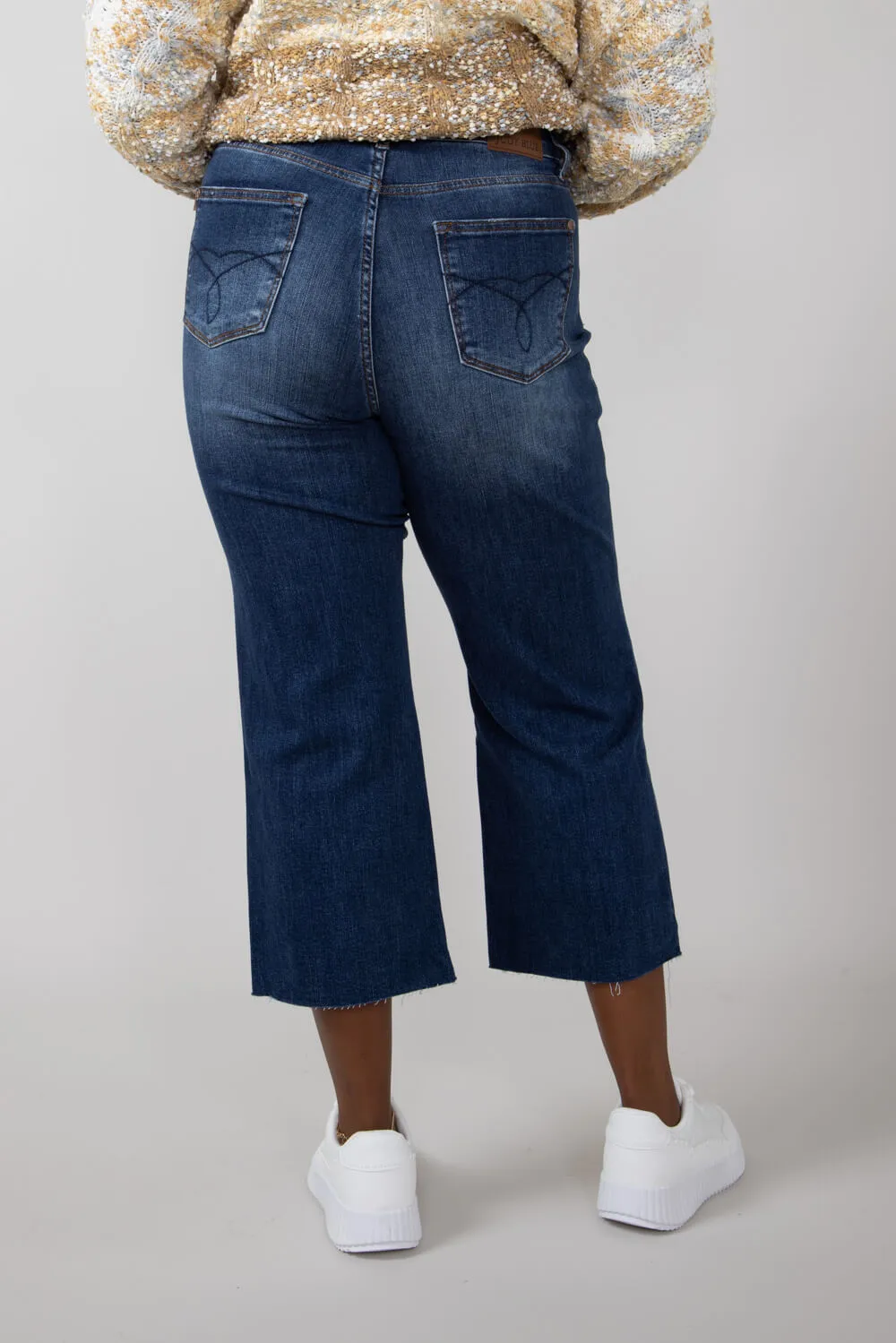 Judy Blue High Rise Wide Leg Cropped Jeans for Women | 88873REG