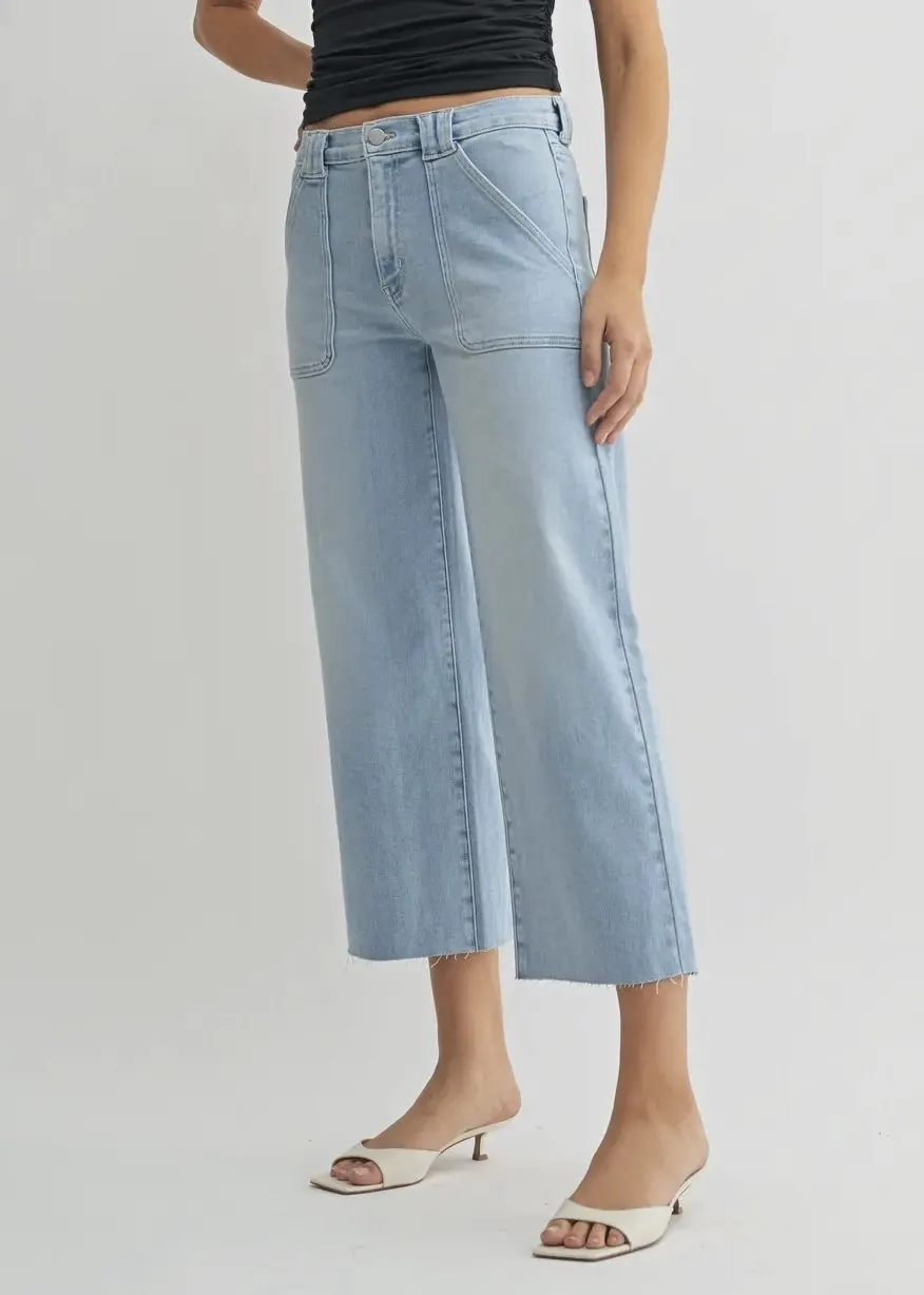 Just Black Denim Petite Palazzo
