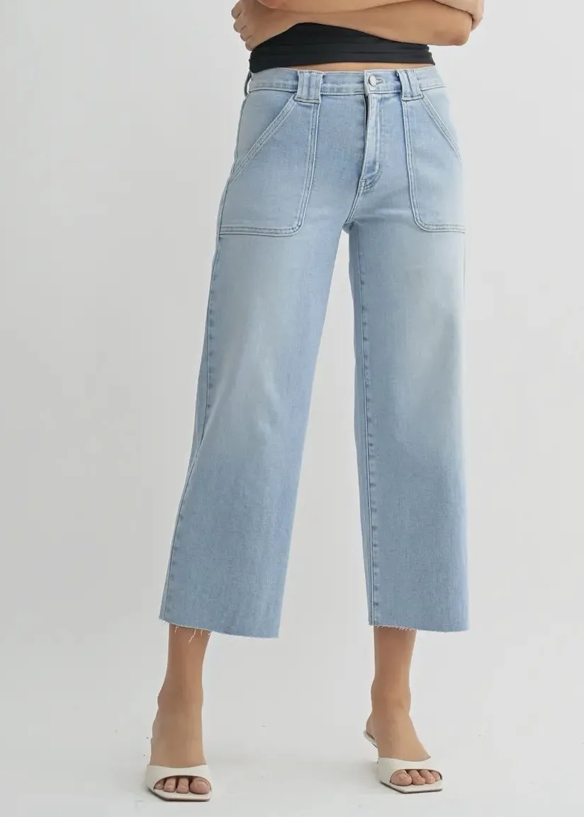 Just Black Denim Petite Palazzo