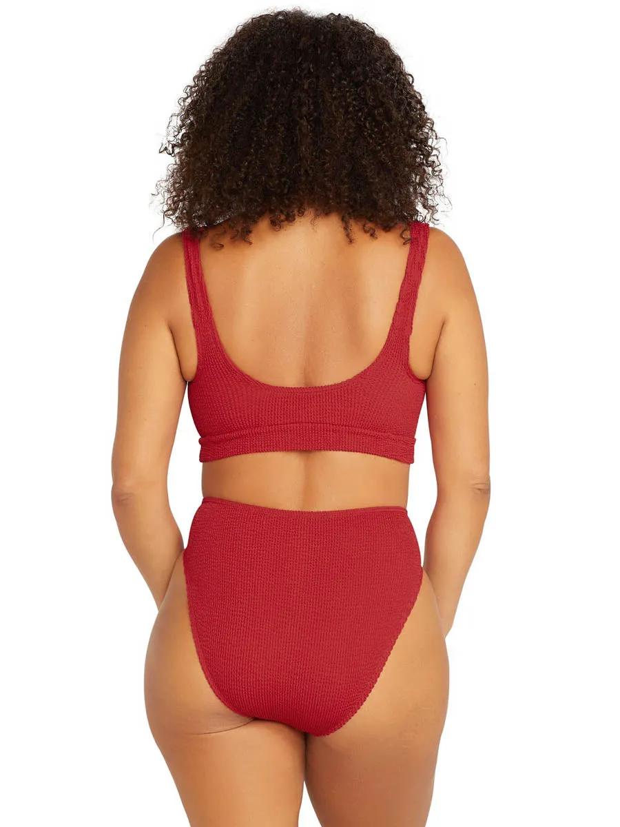 Kahlo Bikini Set in Crimson Red