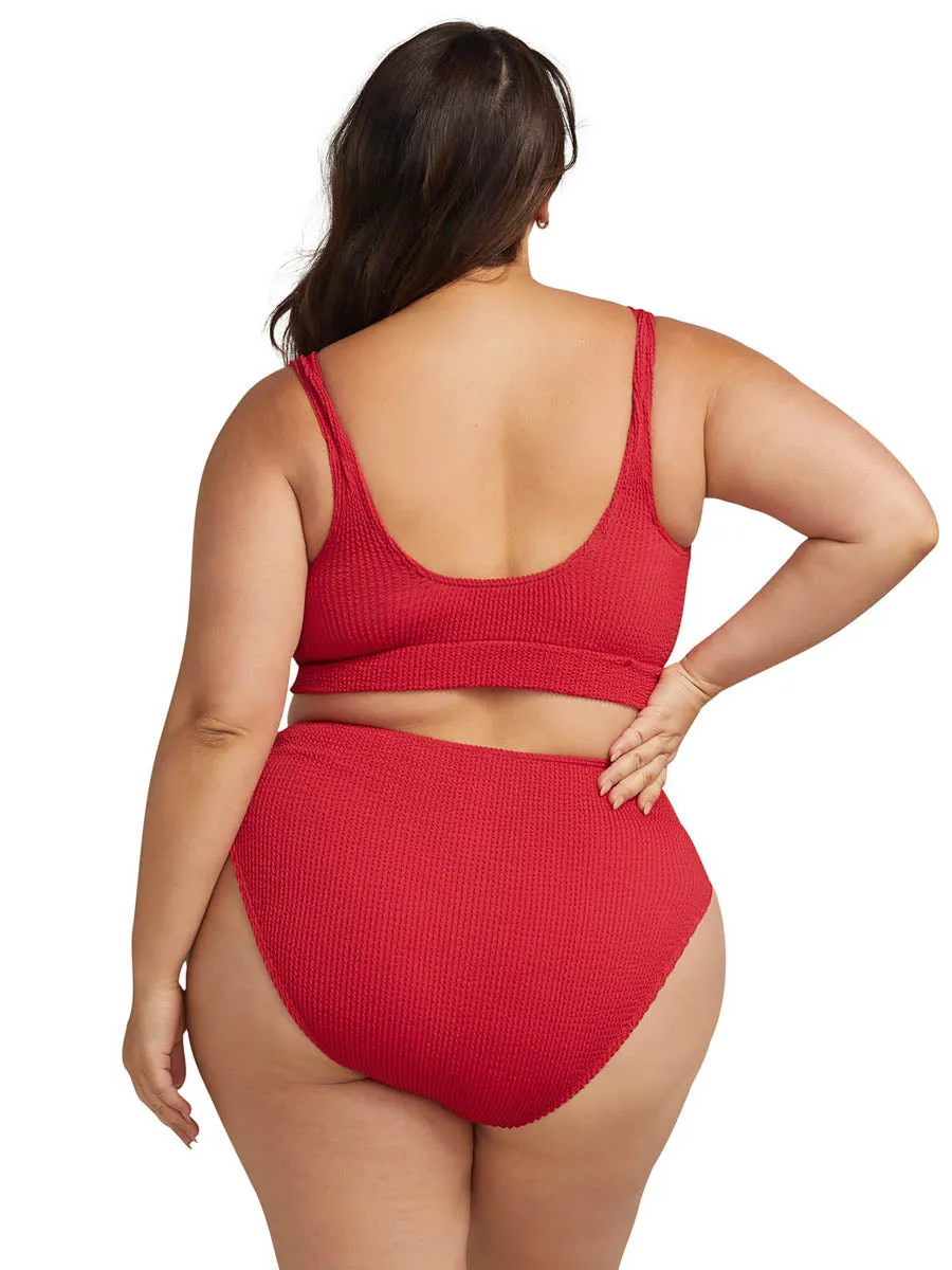 Kahlo Bikini Set in Crimson Red