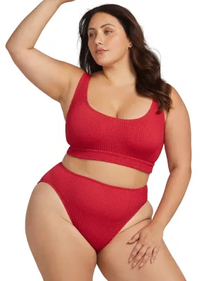 Kahlo Bikini Set in Crimson Red