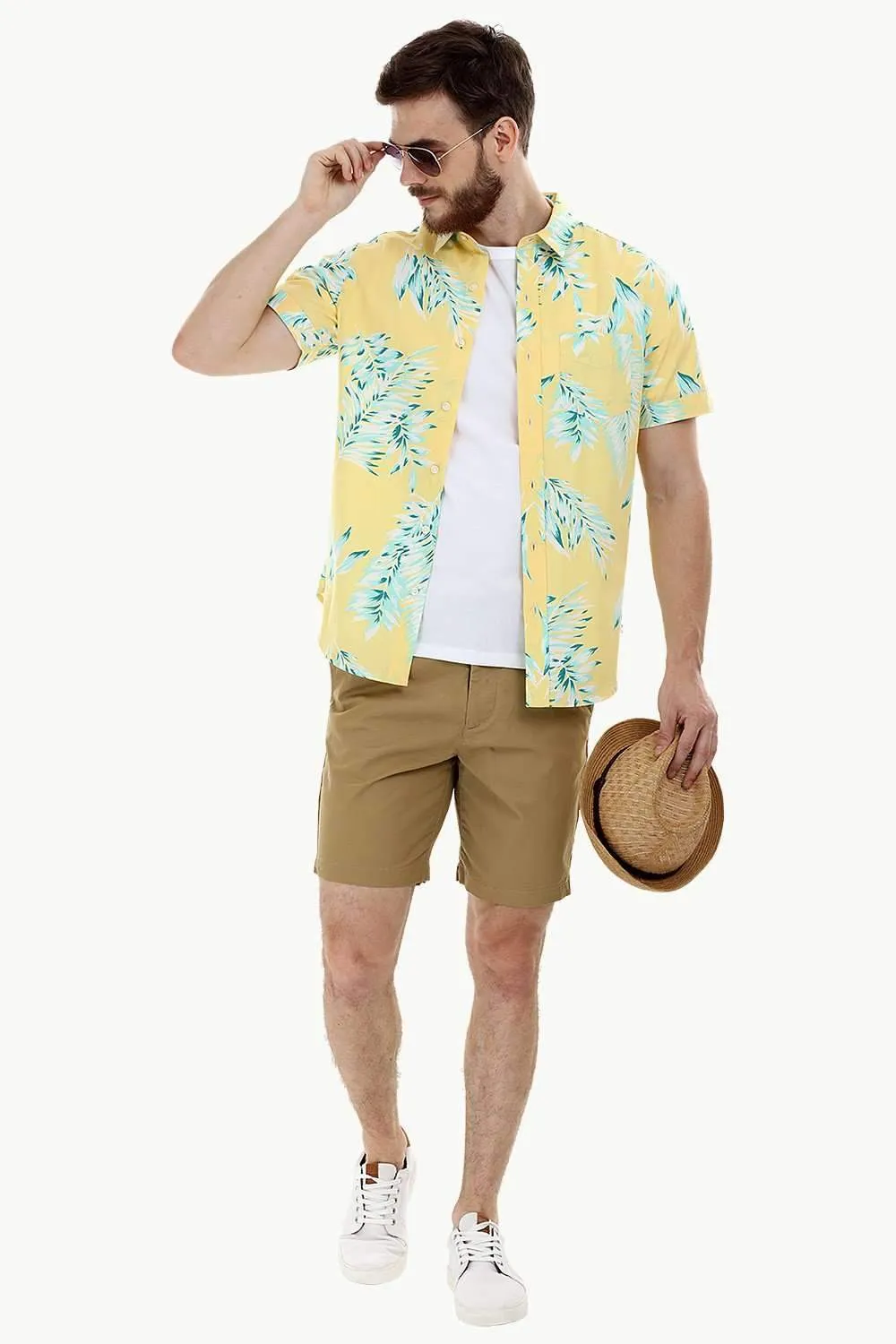 Khaki Twill Summer Chino Shorts