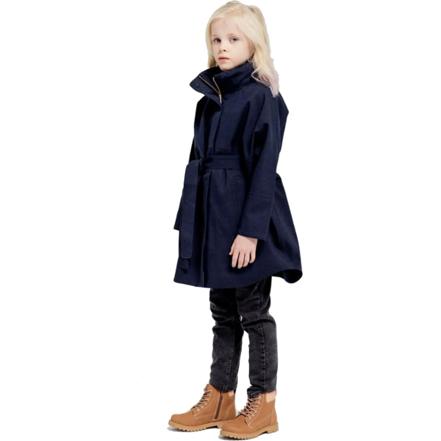 Kids Bris Poncho, Dark Navy