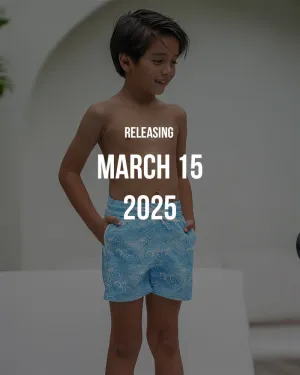 Kids Shorts-Make Waves Blue