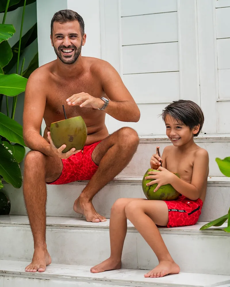 Kids Shorts-Red Mirage
