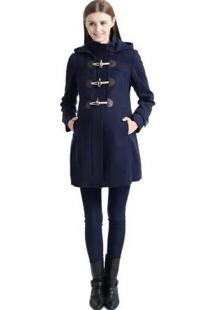 Kimi   Kai Maternity "Paisley" Wool Blend Duffle Toggle Coat