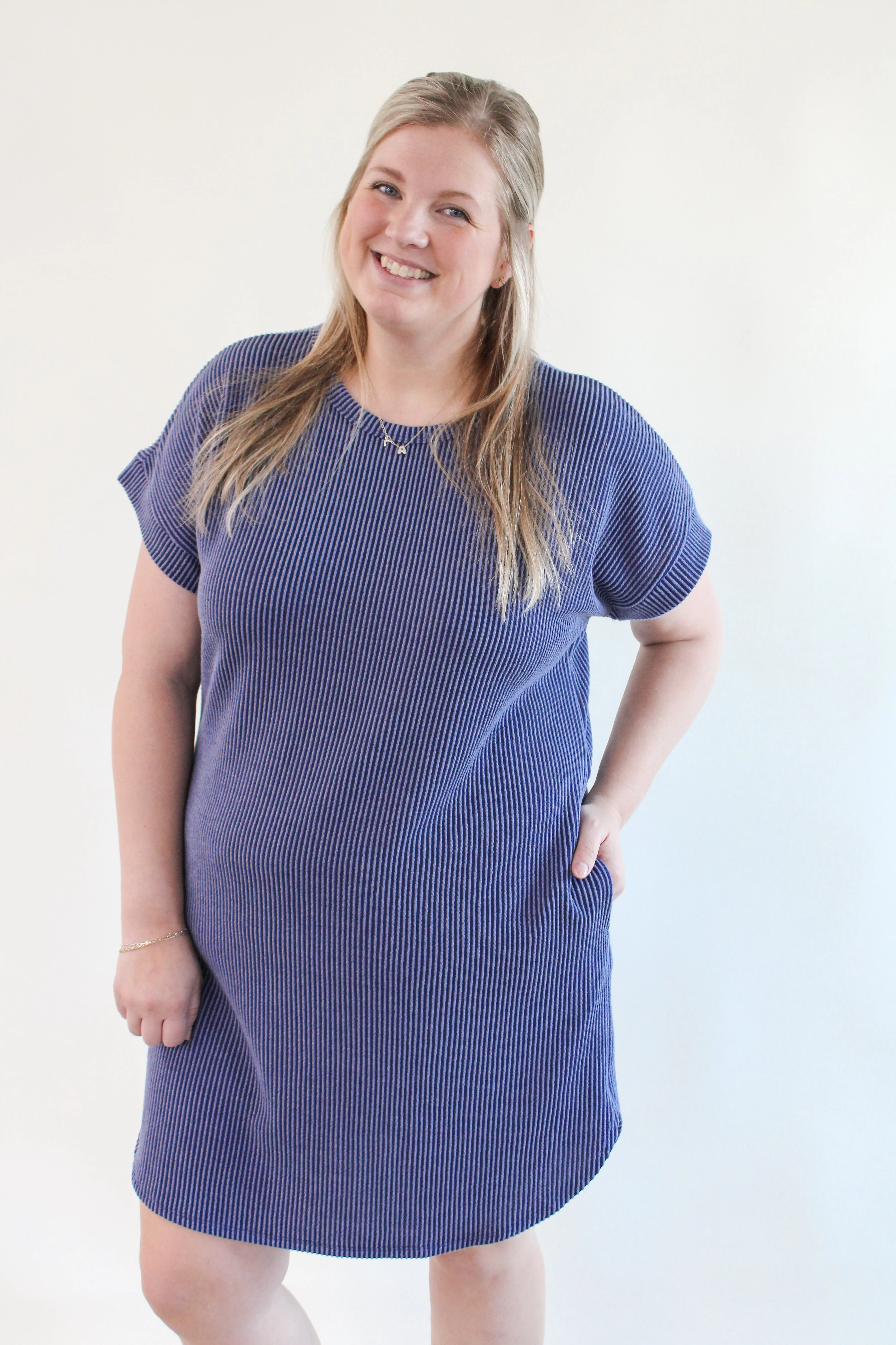 KINDRA CURVY URBAN RIBBED MINI DRESS