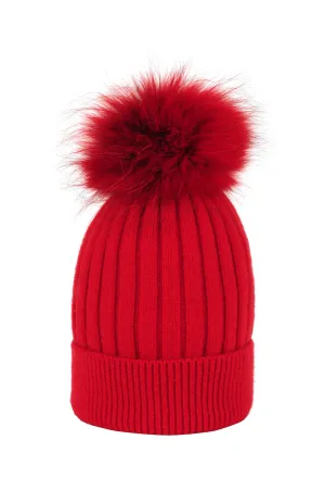 Knit Pom Pom Hat