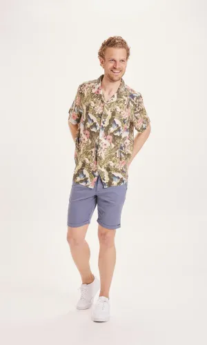 KNOWLEDGE COTTON APPAREL Chuck Regular Chino Poplin Shorts vintage indigo