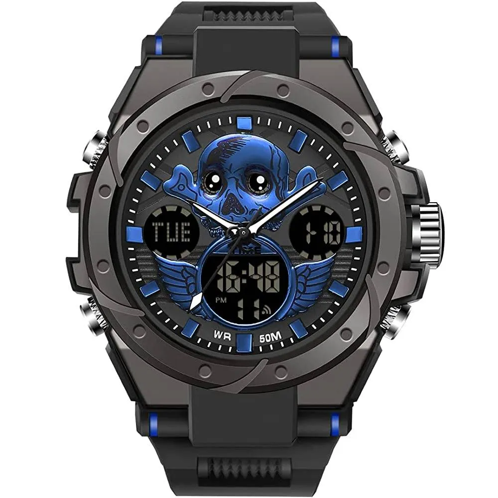 KXAITO Men's Watches Sports Outdoor Waterproof Military Watch Date Multi Function Tactics LED Alarm Stopwatch | Multiple Colors
