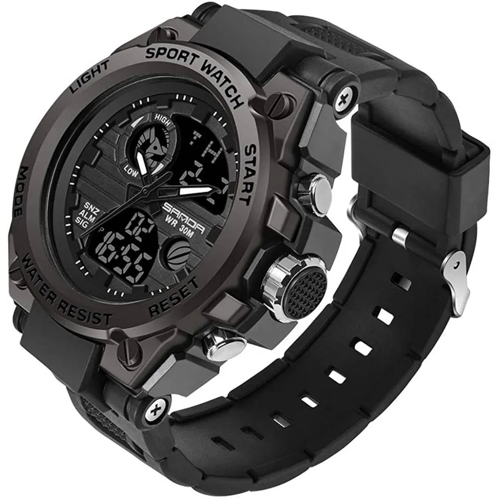 KXAITO Men's Watches Sports Outdoor Waterproof Military Watch Date Multi Function Tactics LED Alarm Stopwatch | Multiple Colors